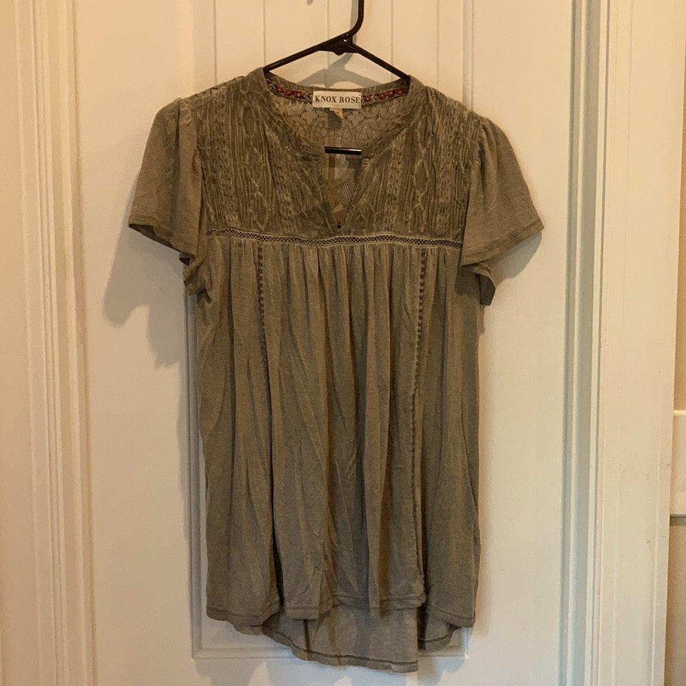 Knox Rose Shirt with Lace Detail Size XS
